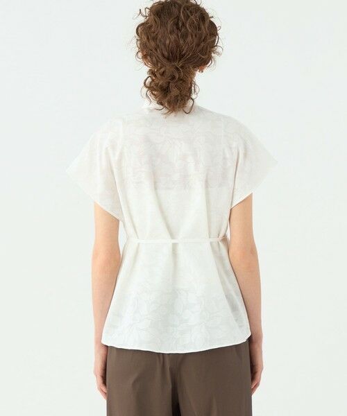 TOMORROWLAND / トゥモローランド シャツ・ブラウス | カラミジャカード ワイドショルダークレリックブラウス | 詳細4