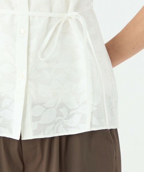 TOMORROWLAND / トゥモローランド シャツ・ブラウス | カラミジャカード ワイドショルダークレリックブラウス | 詳細7