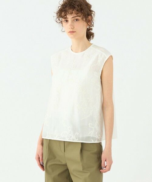 TOMORROWLAND / トゥモローランド シャツ・ブラウス | スパンコールエンブロイダリー スリーブレスブラウス | 詳細2