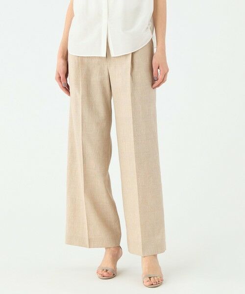 TOMORROWLAND / トゥモローランド その他パンツ | サマーグレンチェック タックワイドパンツ | 詳細11