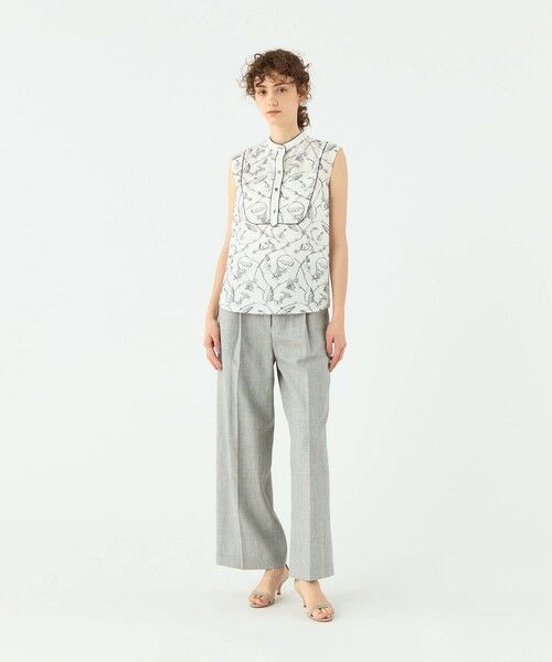 TOMORROWLAND / トゥモローランド その他パンツ | サマーグレンチェック タックワイドパンツ | 詳細2