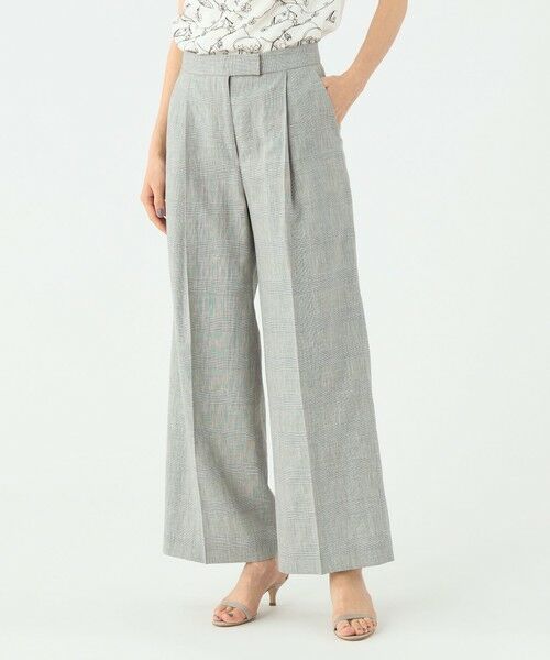 TOMORROWLAND / トゥモローランド その他パンツ | サマーグレンチェック タックワイドパンツ | 詳細3