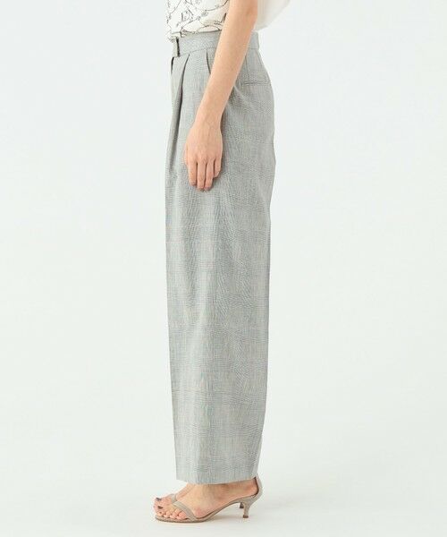 TOMORROWLAND / トゥモローランド その他パンツ | サマーグレンチェック タックワイドパンツ | 詳細4