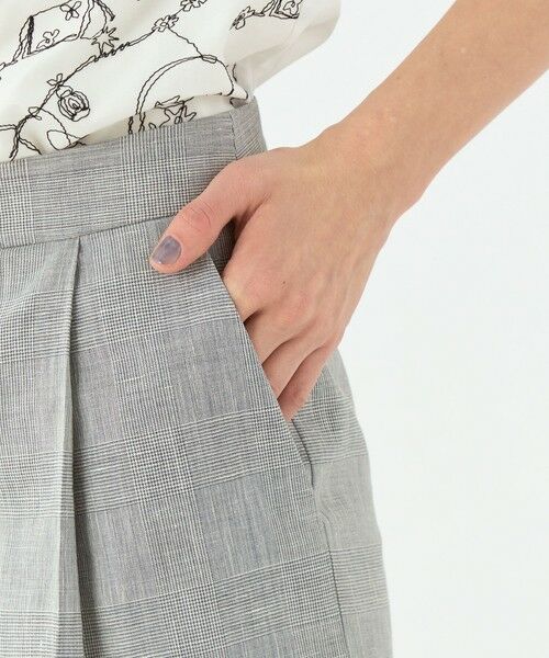 TOMORROWLAND / トゥモローランド その他パンツ | サマーグレンチェック タックワイドパンツ | 詳細8