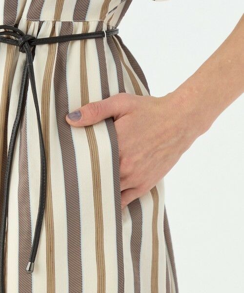 TOMORROWLAND / トゥモローランド ミニ丈・ひざ丈ワンピース | エフェクトストライプ フレアスリーブワンピース | 詳細6