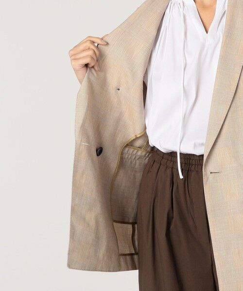 TOMORROWLAND / トゥモローランド テーラードジャケット | サマーグレンチェック ダブルブレストジャケット | 詳細5