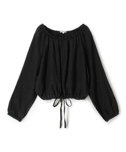 TOMORROWLAND / トゥモローランド シャツ・ブラウス(半袖以外) | ライトウェイトリネン ギャザーブラウス WKO3985(19 ブラック)