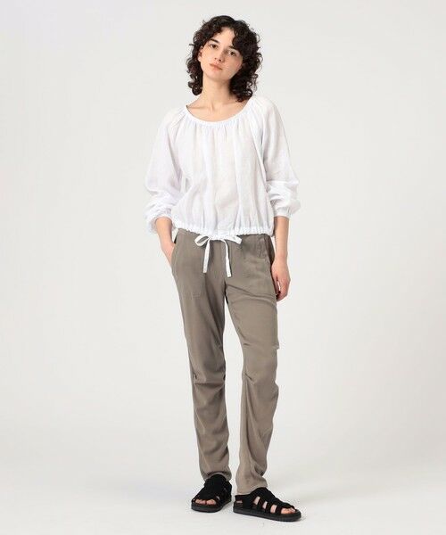 TOMORROWLAND / トゥモローランド シャツ・ブラウス(半袖以外) | ライトウェイトリネン ギャザーブラウス WKO3985 | 詳細1