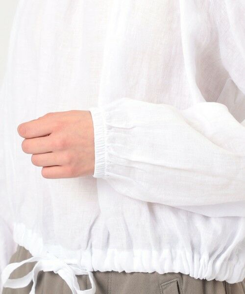 TOMORROWLAND / トゥモローランド シャツ・ブラウス(半袖以外) | ライトウェイトリネン ギャザーブラウス WKO3985 | 詳細7