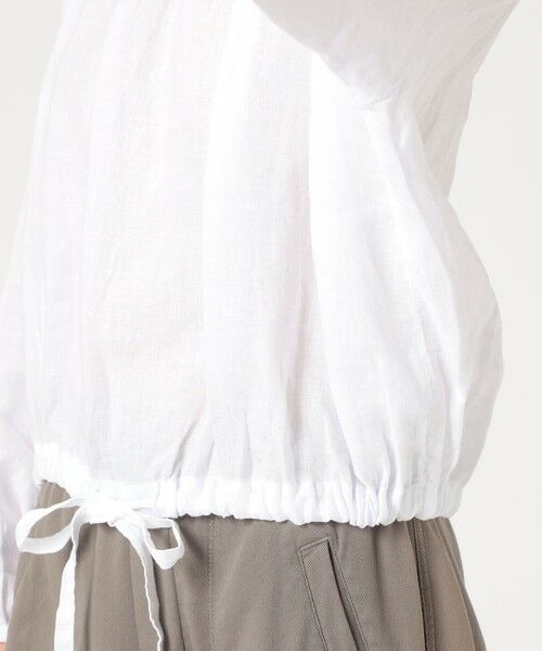 TOMORROWLAND / トゥモローランド シャツ・ブラウス(半袖以外) | ライトウェイトリネン ギャザーブラウス WKO3985 | 詳細8