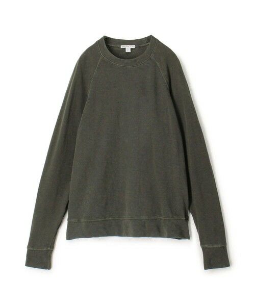 TOMORROWLAND / トゥモローランド スウェット | バックパイルスエット ラグランスリーブプルオーバー WXA3657(55 ダークグリーン)