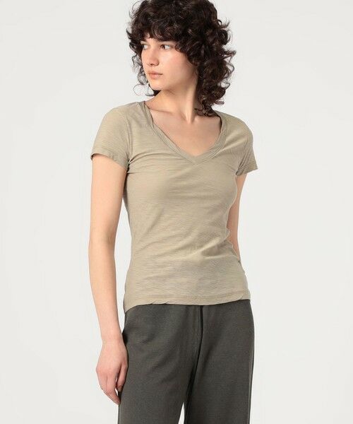 TOMORROWLAND / トゥモローランド Tシャツ | スラブジャージー VネックTシャツ WUA3695 | 詳細2