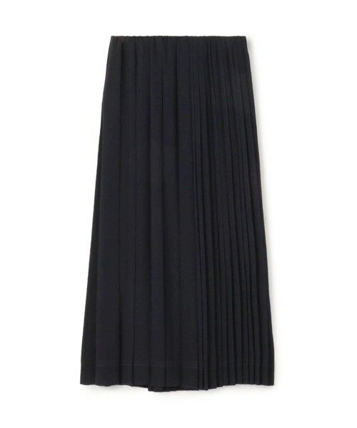 TOMORROWLAND / トゥモローランド ロング・マキシ丈スカート | ジャージーライクジョーゼット コンビプリーツスカート(69 ネイビー)