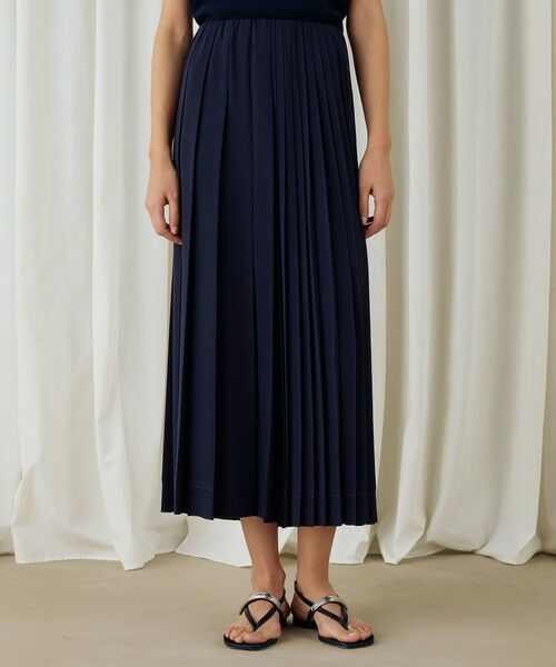 TOMORROWLAND / トゥモローランド ロング・マキシ丈スカート | ジャージーライクジョーゼット コンビプリーツスカート | 詳細2