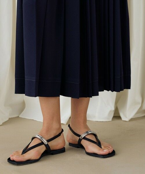 TOMORROWLAND / トゥモローランド ロング・マキシ丈スカート | ジャージーライクジョーゼット コンビプリーツスカート | 詳細7