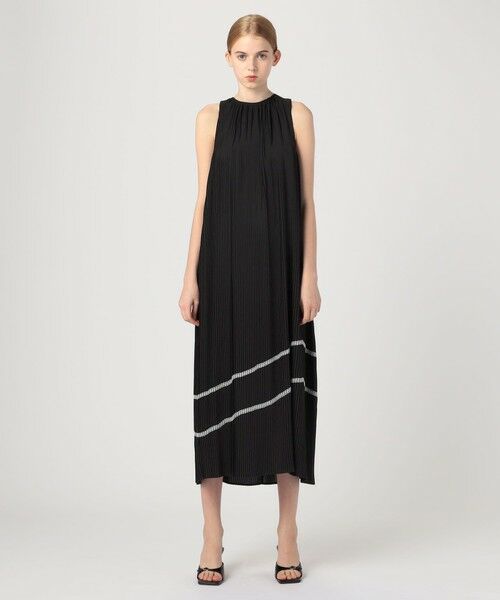 TOMORROWLAND / トゥモローランド ロング・マキシ丈ワンピース | レースコンビプリーツ ノースリーブワンピース | 詳細1