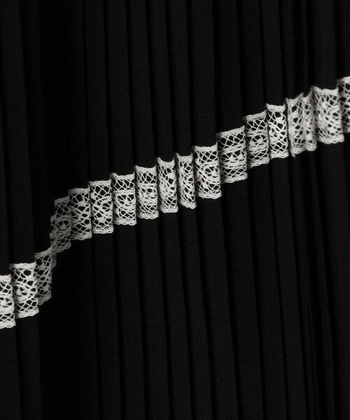 TOMORROWLAND / トゥモローランド ロング・マキシ丈ワンピース | レースコンビプリーツ ノースリーブワンピース | 詳細8