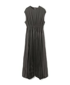 TOMORROWLAND / トゥモローランド ロング・マキシ丈ワンピース | ジャージーライクジョーゼット プリーツコンビドレス