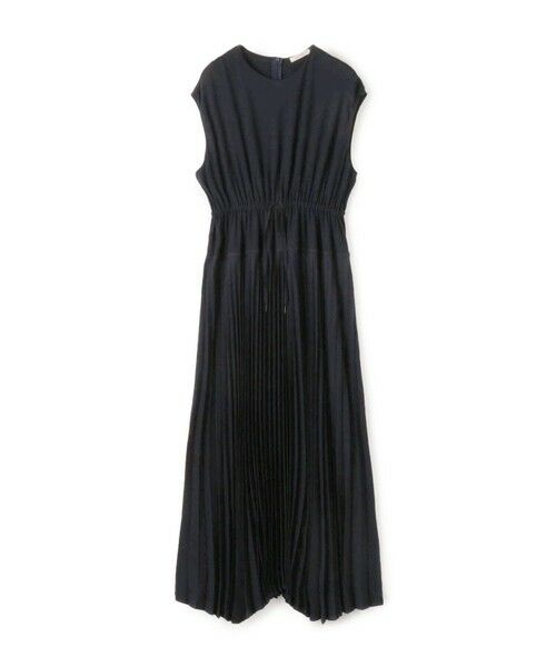 TOMORROWLAND/トゥモローランド ジャージーライクジョーゼット プリーツコンビドレス 69 ネイビー F TOMORROWLAND/トゥモローランド ジャージーライクジョーゼット プリーツコンビドレス 69 ネイビー F