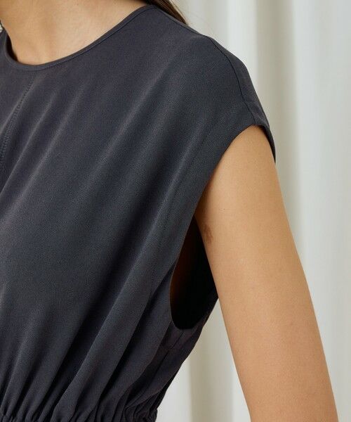 TOMORROWLAND / トゥモローランド ロング・マキシ丈ワンピース | ジャージーライクジョーゼット プリーツコンビドレス | 詳細5