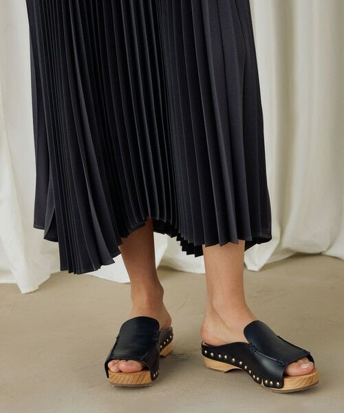 TOMORROWLAND / トゥモローランド ロング・マキシ丈ワンピース | ジャージーライクジョーゼット プリーツコンビドレス | 詳細7