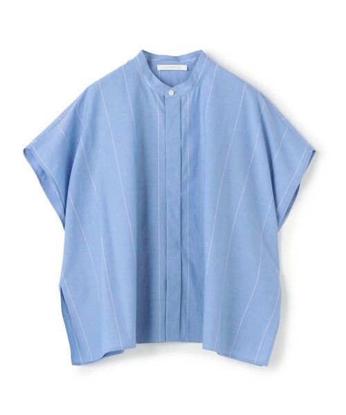 TOMORROWLAND / トゥモローランド シャツ・ブラウス | コットンタイプライター スタンドネック ボックスシャツ(62 ライトブルー系)