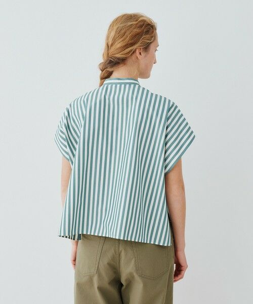 TOMORROWLAND / トゥモローランド シャツ・ブラウス | スムースポプリンストライプ スタンドネックボックスシャツ | 詳細4