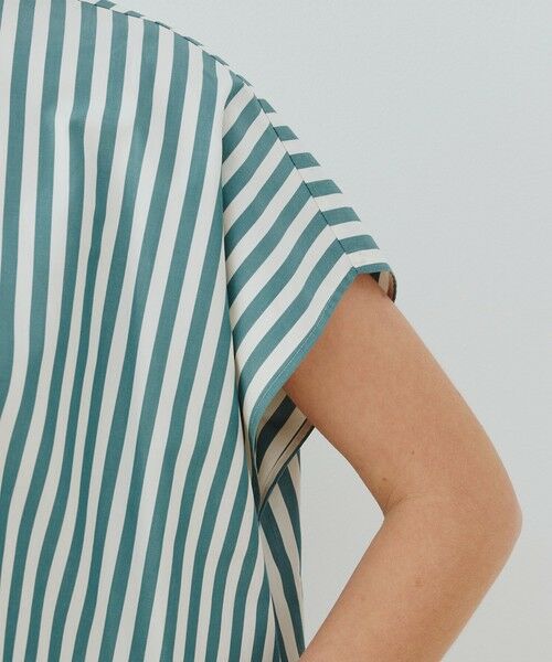 TOMORROWLAND / トゥモローランド シャツ・ブラウス | スムースポプリンストライプ スタンドネックボックスシャツ | 詳細6