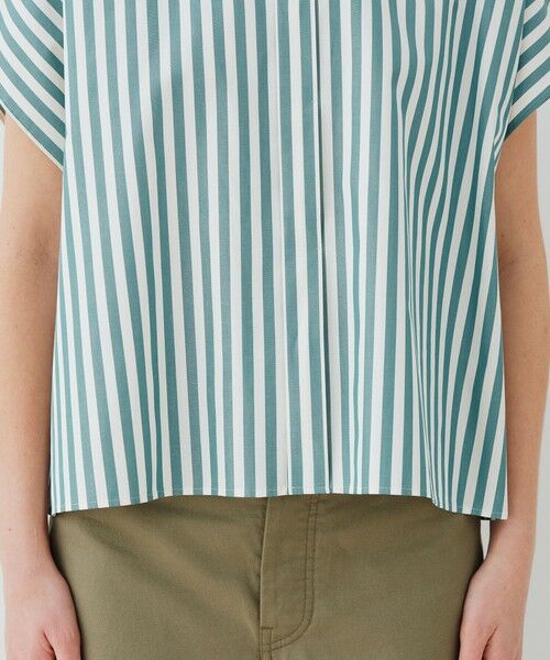 TOMORROWLAND / トゥモローランド シャツ・ブラウス | スムースポプリンストライプ スタンドネックボックスシャツ | 詳細7