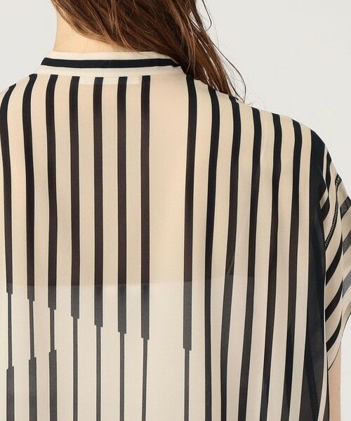 TOMORROWLAND / トゥモローランド シャツ・ブラウス | ストライプシルクストレッチ スタンドネックボックスシャツ | 詳細6