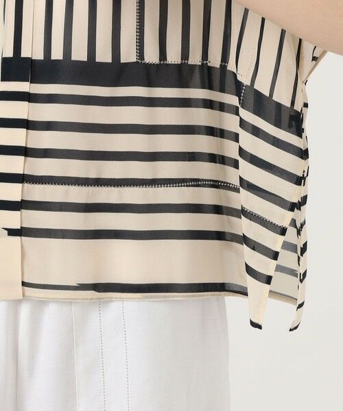 TOMORROWLAND / トゥモローランド シャツ・ブラウス | ストライプシルクストレッチ スタンドネックボックスシャツ | 詳細8