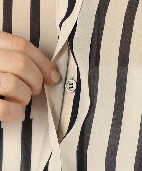 TOMORROWLAND / トゥモローランド シャツ・ブラウス | ストライプシルクストレッチ スタンドネックボックスシャツ | 詳細9