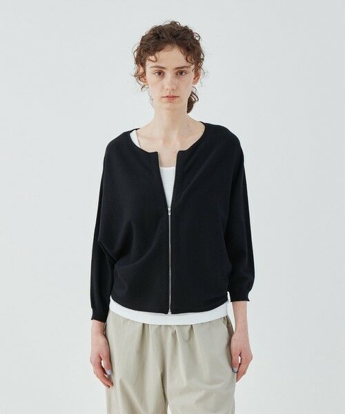 TOMORROWLAND / トゥモローランド カーディガン・ボレロ | ストレッチコットン ジップアップカーディガン | 詳細2