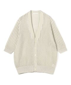 TOMORROWLAND / トゥモローランド カーディガン・ボレロ | オープンワークコットン Vネックカーディガン