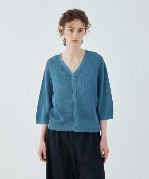 TOMORROWLAND / トゥモローランド カーディガン・ボレロ | リネンハーフカーディガン Vネックカーディガン | 詳細2