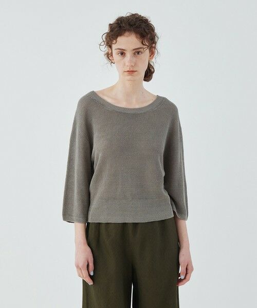 TOMORROWLAND / トゥモローランド ニット・セーター | リネンハーフカーディガン クルーネックプルオーバー | 詳細2