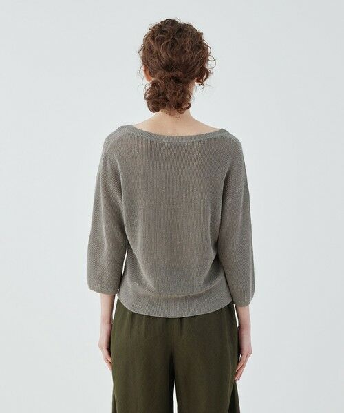 TOMORROWLAND / トゥモローランド ニット・セーター | リネンハーフカーディガン クルーネックプルオーバー | 詳細4