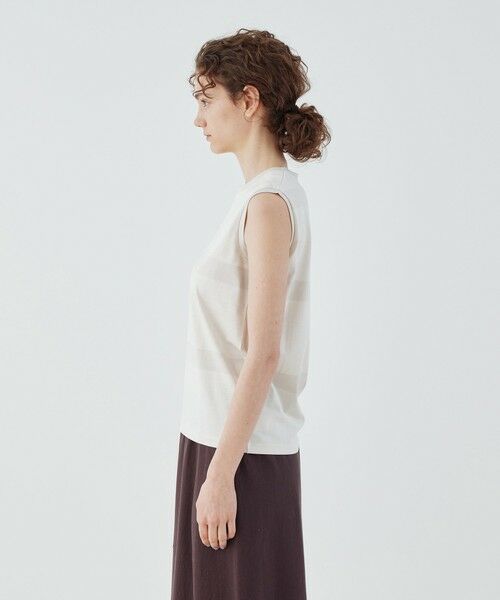 TOMORROWLAND / トゥモローランド カットソー | ファインコットン ノースリーブプルオーバー | 詳細3