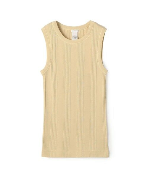 TOMORROWLAND / トゥモローランド タンクトップ | コットンランダムリブ ノースリーブプルオーバー（41 ライトベージュ）