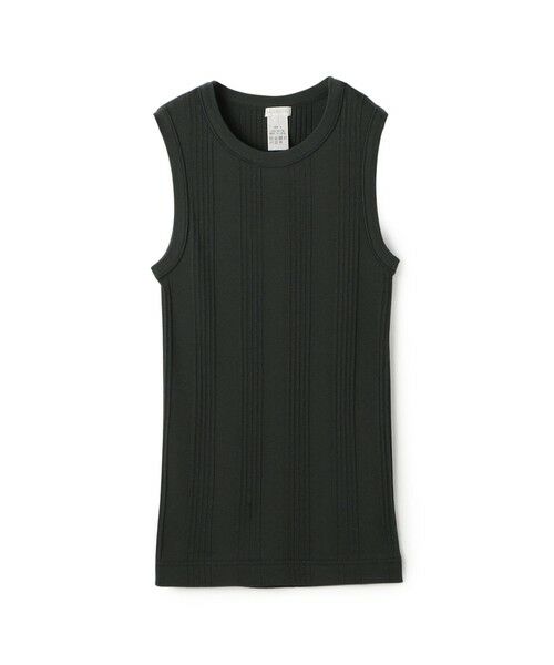 TOMORROWLAND / トゥモローランド タンクトップ | コットンランダムリブ ノースリーブプルオーバー（57 カーキ）