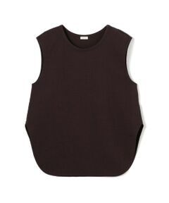 TOMORROWLAND / トゥモローランド カットソー | ドライコットン ノースリーブ クルーネックプルオーバー