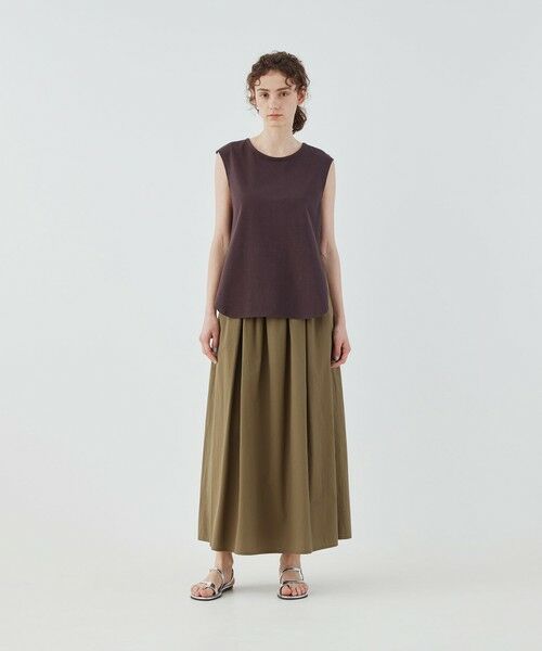 TOMORROWLAND / トゥモローランド カットソー | ドライコットン ノースリーブ クルーネックプルオーバー | 詳細2