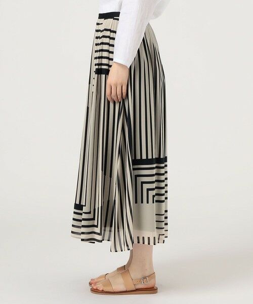 TOMORROWLAND / トゥモローランド ロング・マキシ丈スカート | ストライプシルクストレッチ イージータックスカート | 詳細3