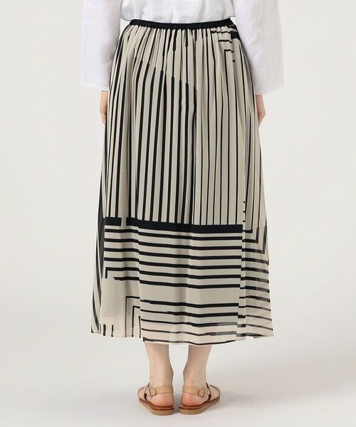 TOMORROWLAND / トゥモローランド ロング・マキシ丈スカート | ストライプシルクストレッチ イージータックスカート | 詳細4