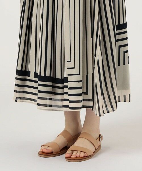 TOMORROWLAND / トゥモローランド ロング・マキシ丈スカート | ストライプシルクストレッチ イージータックスカート | 詳細7