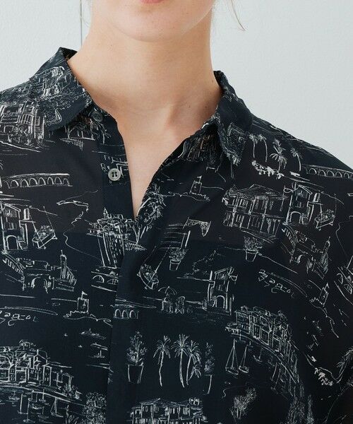 TOMORROWLAND / トゥモローランド ロング・マキシ丈ワンピース | LandScapeシルクストレッチ ギャザーシャツドレス | 詳細4