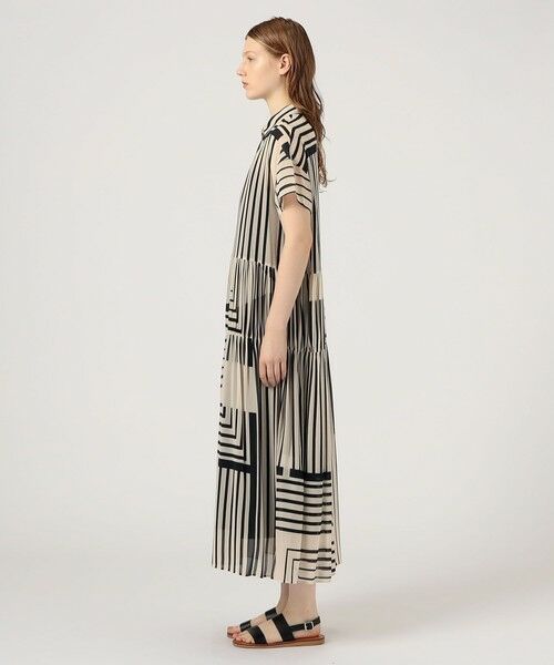TOMORROWLAND / トゥモローランド ロング・マキシ丈ワンピース | ストライプシルクストレッチ ギャザーシャツドレス | 詳細2