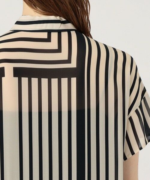 TOMORROWLAND / トゥモローランド ロング・マキシ丈ワンピース | ストライプシルクストレッチ ギャザーシャツドレス | 詳細5