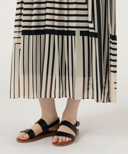 TOMORROWLAND / トゥモローランド ロング・マキシ丈ワンピース | ストライプシルクストレッチ ギャザーシャツドレス | 詳細7