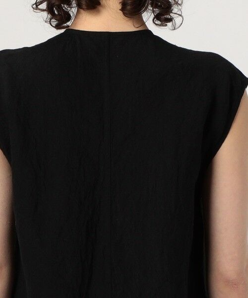 TOMORROWLAND / トゥモローランド ロング・マキシ丈ワンピース | ランダムリネン フレンチスリーブワンピース | 詳細5